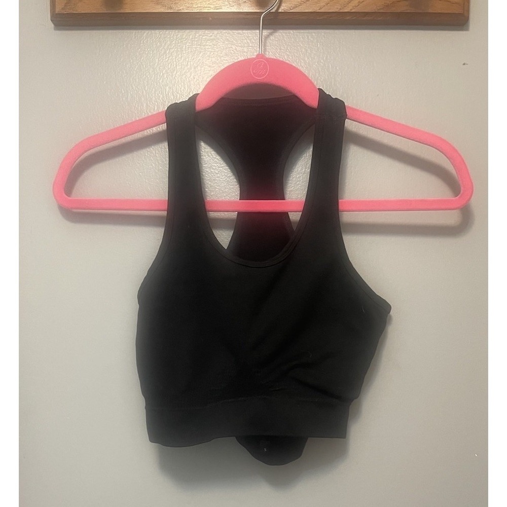 Alphalete Impact Racerback Sports Bra Women's Small With Cut Out Detail Black